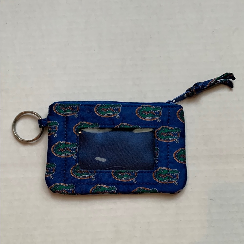 NWOT Florida Gators UF Keychain ID Wallet Zippered Coin Purse NCAA Football